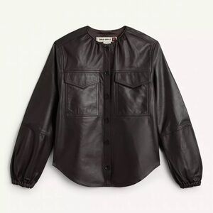 ZARA LEATHER OVERSHIRT TOP